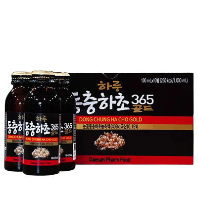 Nước Đông Trùng Hạ Thảo Gold Daesan Hàn Quốc hộp 10 chai x 100ml