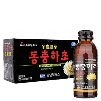 Nước Đông Trùng Hạ Thảo Hàn Quốc hộp 10 chai x 100ml