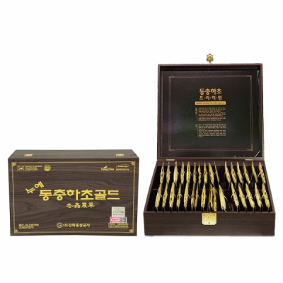 Nước uống Đông Trùng Hạ Thảo Hàn Quốc hộp gỗ đen 30ml x 60 gói