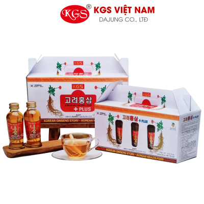 Nước hồng sâm có củ KGS hộp 10 chai x 120ml