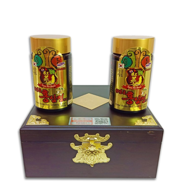 Cao hồng sâm Kanghwa Hàn Quốc hộp gỗ 250g x 2 lọ